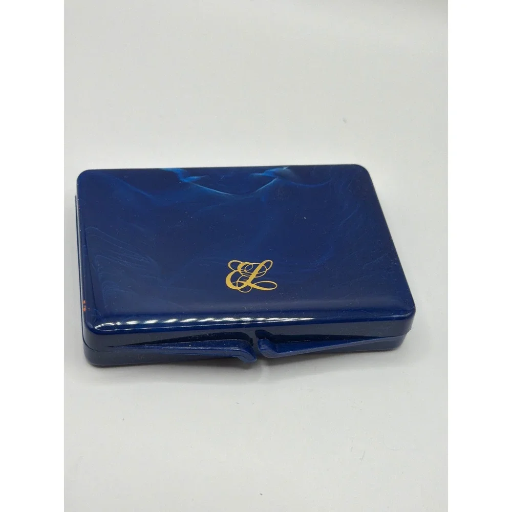 NWOB‎ Vintage Estee Lauder Tender Blusher Burnt Brick Navy Blue Compact